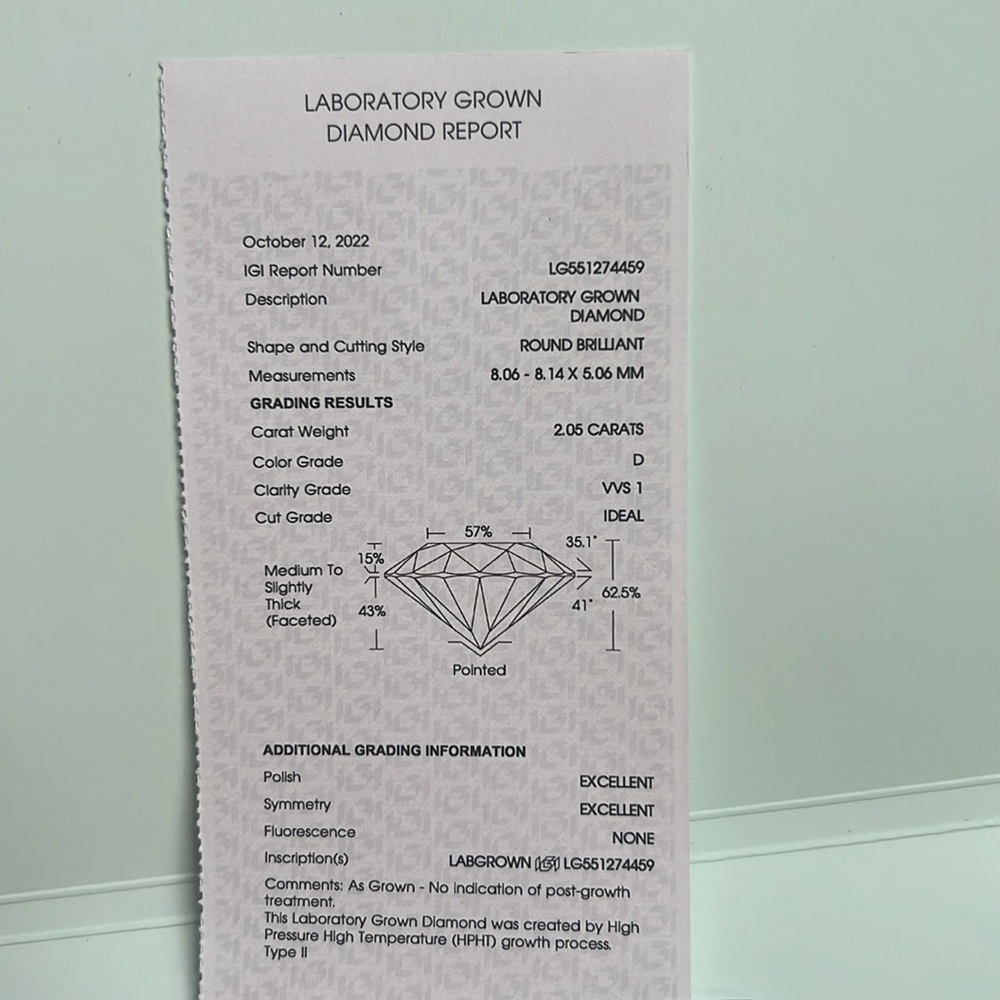 Elegant lab grow diamond ring - Picture 7 of 7